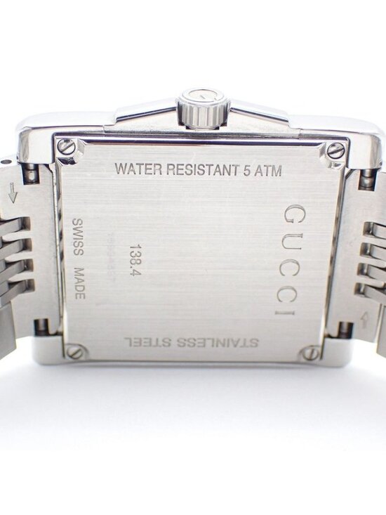 Gucci Timeless Rectangle Quartz Watch Brown Dial SS